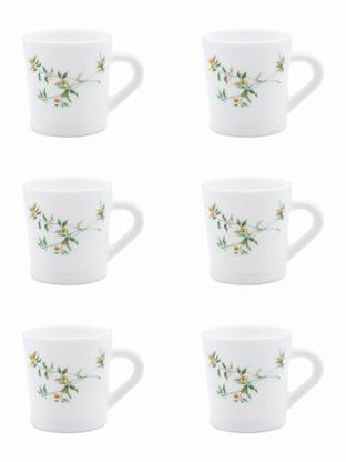 LAOPALA Pack of 6 Opalware Opalware Tea Coffee Cup Set/ Coffee Mugs