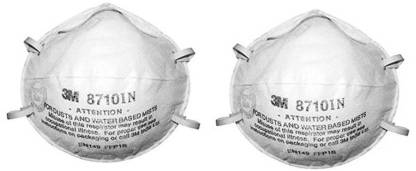 3M ™ Fabric Pollution Mask, 3M, White - Pack of 02 by Clair Filters 87101