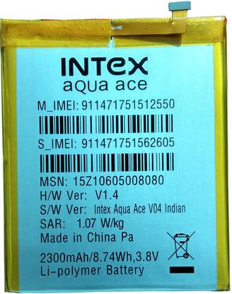 Intex Mobile Battery For  intex Aqua Ace