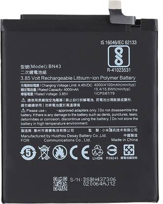 SOCO Mobile Battery For  Xiaomi Redmi Note 4