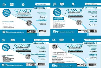 Shuchita Prakashan Solved Scanner CA Intermediate Group 1 Paper-1 To 4 Combo (New Syllabus Only)