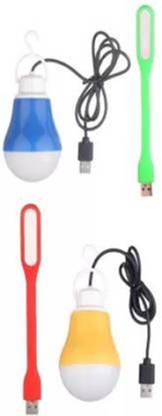 M MOD CON Pack of USB light with 5W USB Wire Bulb Portable 5W USB Wire Bulb & Flexible USB LIght (90% Energy Saving with Hanger) Led Light