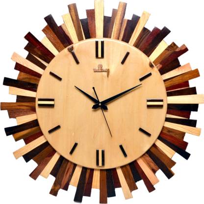 Teak Wood Og 45 Cm X Wall, Wooden Wall Clock Flipkart