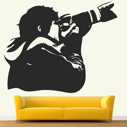 StickMe Photographer with Photo Camera - Photography - Creative - Colorful - Wall Sticker-SM194