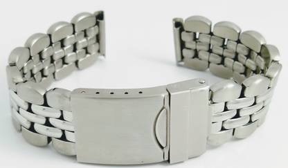 uberjewels Stainless Steel, Wide Metal Link Watch Band for 18mm lugs 18 mm Stainless Steel Watch Strap