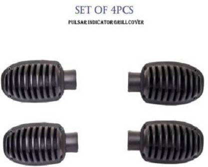 Mankrit Black Plastic Indicator Grill Cover Bike Headlight Grill Bike Headlight Grill