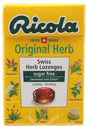 Ricola Sugar Free Original Swiss Herb Drops (Imported) Unflavored Candy