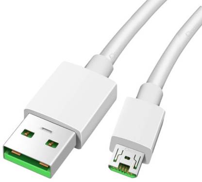 ONCRO Micro USB Cable 2 A 1 m Compatible Flash Super V O O C Micro USB 7 Pin Data Sync Fast Charging Cable White Upto 4Amp for All O Smartphones