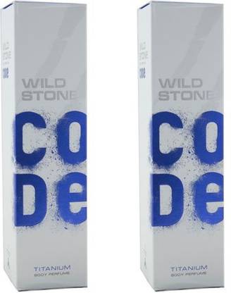 Wild Stone Code Titanium - 120ml each - T02 Perfume Body Spray  -  For Men