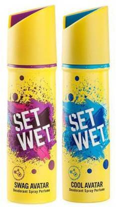 SET WET Super Combo OF SWAG AVATAR & COOL AVATAR Deodorant Spray  -  For Men