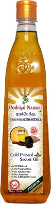 POTHIGAI NATURAL ECSSO-1L Sesame Oil PET Bottle