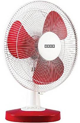 USHA Table Fan RED 400 mm 3 Blade Table Fan