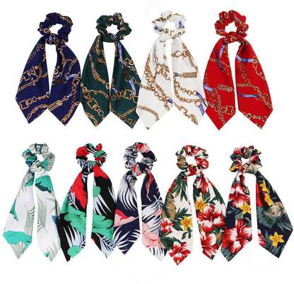 PANKSHRI ENTERPRISE PRINTED SCRUNCHIE RUBBER BAND Rubber Band
