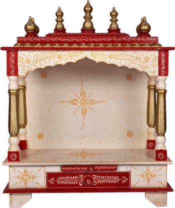 kanha art and craft Wooden Temple/ Home Temple/ Pooja Mandir/ Pooja Mandap/ Temple for Home Solid Wood Home Temple