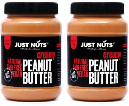Just Nuts All Natural Creamy Peanut Butter (Unsweetened, Non-GMO, Gluten Free, Vegan)