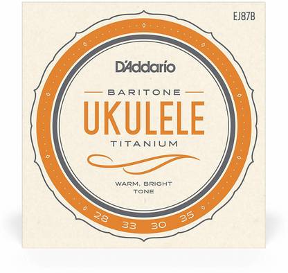 D'ADDARIO EJ87B Titanium Ukulele Strings, Baritone Mandolin String