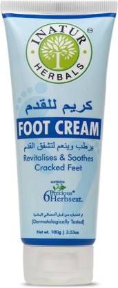 inatur Foot Cream, Revitalises & Soothes Cracked Feet