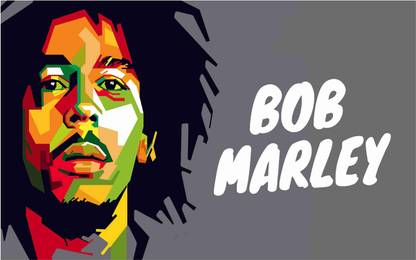 Bob Marley Poster For Room With Gloss Lamination M10 Paper Print