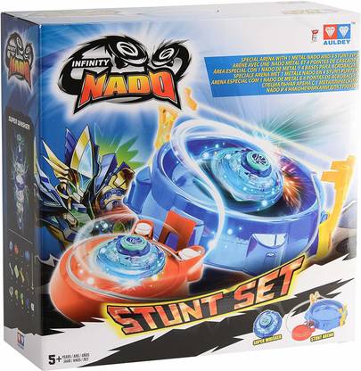 Infinity Nado Stunt Set A+B Spinning Top With Launcher, 20 Pieces