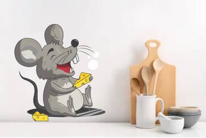 STICKER STUDIO 53 cm Chesse with Mouse Removable Sticker