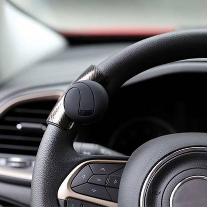 LAVITRA Black 360° Rotation Universal Car Steering Knob Wheels Spinner Knob Power Save Easy Turn Ball Booster Vehicle Steering Wheel For Cars