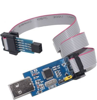 KTC CONS LABS USBASP USBISP AVR Programmer USB ATMEGA8 ATMEGA128 ATtiny/CAN/PWM 10Pin Wire Module +10Pin To 6 Pin Adapter Board Micro Controller Board Electronic Hobby Kit