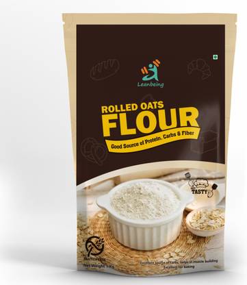 LEANBEING Rolled Oats Flour (1kg) Fine Oats Flour [All Natural, Nutritious, Fiber-Rich gluten free Oats bran Atta]