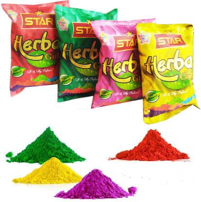 Your's Favourite Holi Color Powder Pack of 4