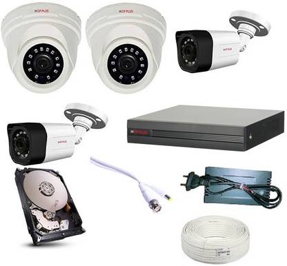 CP PLUS CP PLUS (5MP) 2 DOME CAMERA,2 BULLET CAMERA,4 CHANNEL DVR,4 CHANNEL POWER SUPPLY,2TBHARD DISK WITH ( 3 YEAR WARRANTY) WARRANTY PROVIDED BY COMPANY,90M WIRE BUNDLE WITH ALL ACCESSORIES Security Camera