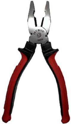 Sky Blue Enterprises Sturdy Steel Tools Combination Plier Cutting Plier (Red & Black) Pincer Plier