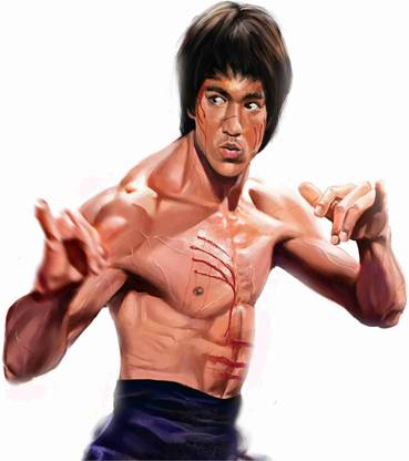 Bruce Lee Motivational Poster For Room With Gloss Lamination M50 Paper Print