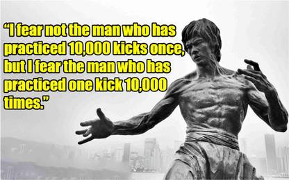 Bruce Lee Motivational Poster For Room With Gloss Lamination M6 Paper Print