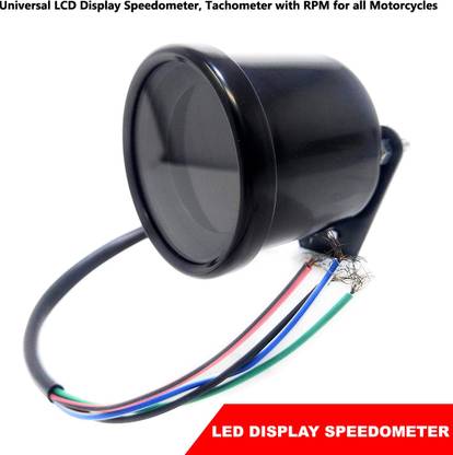 DESIKARTZ Universal LCD Display Speedometer, Tachometer with RPM for all Motorcycles, ATVs, Bikes Digital Speedometer