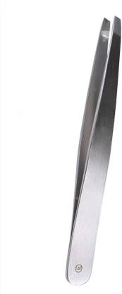 nik city store Steel Tweezer Eyebrow Plucker or Eye Plucker plucking face hair Slant Tip Puller | eyebrow chimti