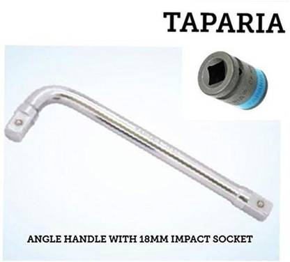 AutoVision TAPARIA ANGLE HANDLE WITH IMPACT SOCKET 18MM Vehicle Tool Kit