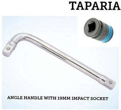 AutoVision TAPARIA ANGLE HANDLE WITH IMPACT SOCKET 19MM Vehicle Tool Kit