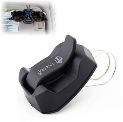 TANTRA Clipper Sunglasses Holder for Sun Visor/Air Vent - Conveniently Holds Sunglasses Easy One Handed Operation (Black) Black Car Sunglass Clip Holder