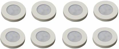 AMICO 4watt LED Magnet Striker, Round Surface Lights, (LIGHT YELLOW),(Set of 8),(2 Year Warranty) Ceiling Light Ceiling Lamp