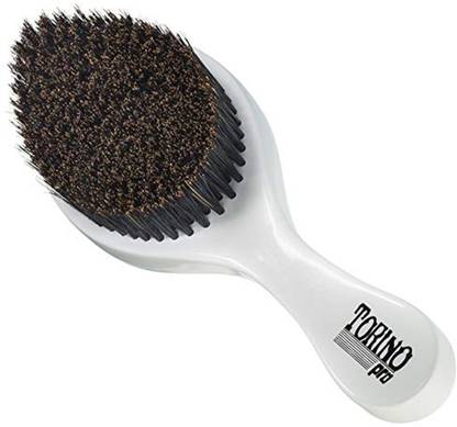 TORINO PRO WAVE BRUSHES BY BRUSH KING Brush By Brush King 370 - Medium Soft Curve Brush - Made With 100% Boar Bristles - Great 360 Waves Brush