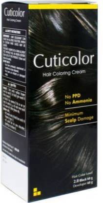 Cuticolor Permanent Hair Color (Black) (pack of 1) , Black