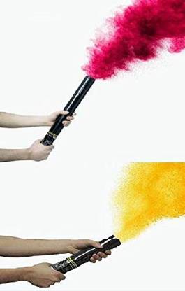 NYALENTERPRISE Herbal Gulal Popper Natural Holi Color Blaster for Holi, Photography, Party (Pack of 4) Holi Color Powder Pack of 4