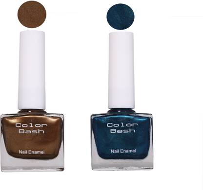 Color Bash Nail Enamel (Brown Goldish,Royal Ruby)- Pack of 2 Brown Goldish,Royal Ruby