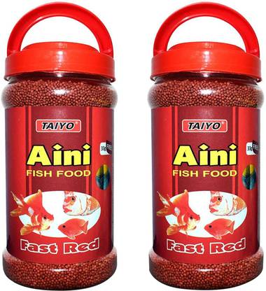 TAIYO Aini Fast Red Fish 0.726 kg (2x0.36 kg) Dry New Born, Adult, Young Fish Food