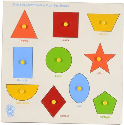 NODDY KINGDOM Wooden Large Shapes Stray - Triangle, Multi Color