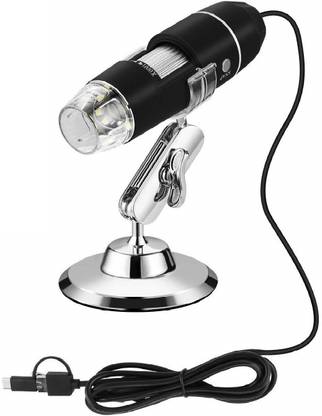 microware 3 in 1 50 to 1000x Magnification USB Digital Microscope, Endoscope with 2.0MP Camera 8 LEDs Stand Holder for Android Phone Tablet, Windows and MacBook OS Computer Cross-polarised Light Dermatoscope