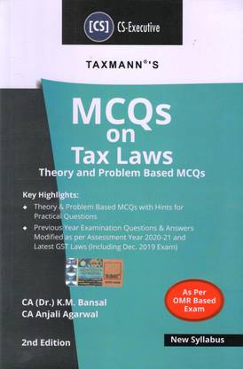 MCQ ON TAX LAWS THEORY AND PROBLEM BASED MCQ (NEW SYLLABUS)