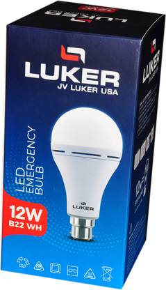 LUKER 12 W Basic Round B22 LED Bulb