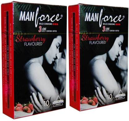 MANFORCE Extra Dotted Strawberry Condom