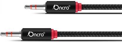 ONCRO AUX Cable 2 m Indestructible Nylon Braided Strong 3.5mm Plug Male to Male Stereo Aux Audio Cable, 2 mtr (6.5 Ft) for mobiles/Cars/Speakers/Computers and Similar.