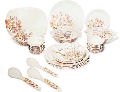 BATANIYA Pack of 40 Melamin Round 626- 40 pcs Dinner Set